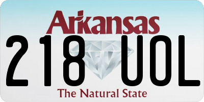 AR license plate 218UOL