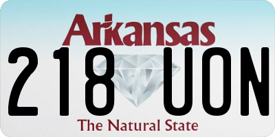 AR license plate 218UON