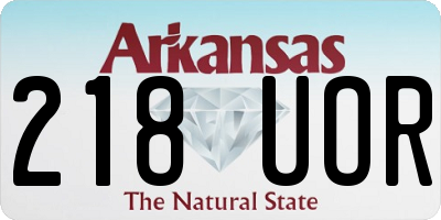 AR license plate 218UOR