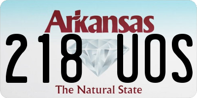 AR license plate 218UOS