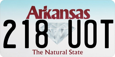 AR license plate 218UOT