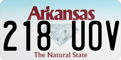 AR license plate 218UOV