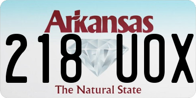 AR license plate 218UOX