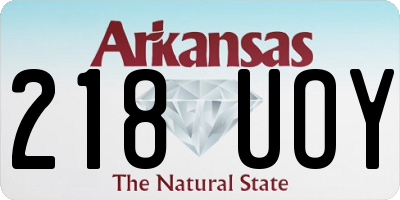AR license plate 218UOY