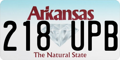 AR license plate 218UPB