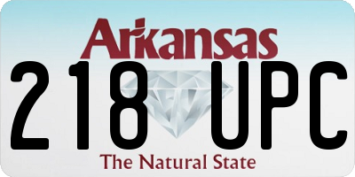 AR license plate 218UPC