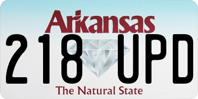 AR license plate 218UPD