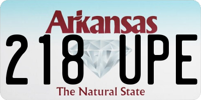 AR license plate 218UPE