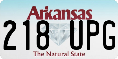 AR license plate 218UPG