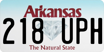 AR license plate 218UPH