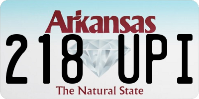 AR license plate 218UPI