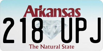 AR license plate 218UPJ