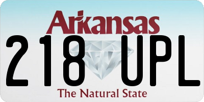AR license plate 218UPL