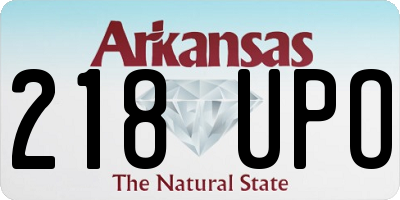 AR license plate 218UPO