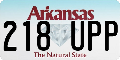 AR license plate 218UPP