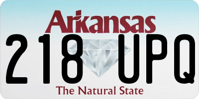 AR license plate 218UPQ