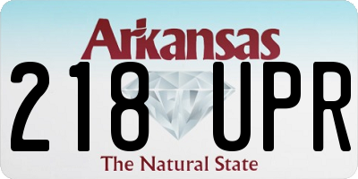 AR license plate 218UPR