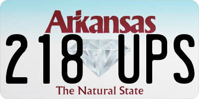AR license plate 218UPS