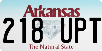 AR license plate 218UPT
