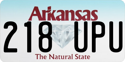 AR license plate 218UPU