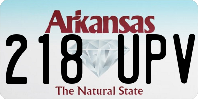 AR license plate 218UPV