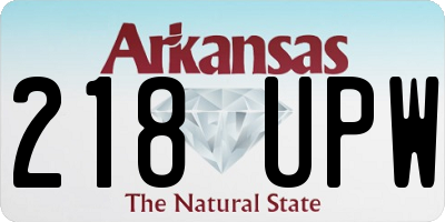 AR license plate 218UPW