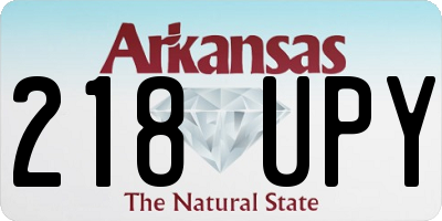 AR license plate 218UPY