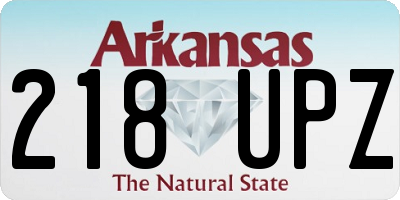 AR license plate 218UPZ