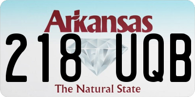 AR license plate 218UQB