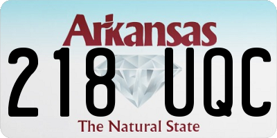 AR license plate 218UQC