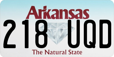 AR license plate 218UQD