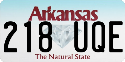 AR license plate 218UQE