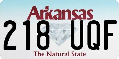 AR license plate 218UQF