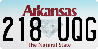 AR license plate 218UQG