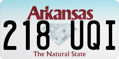 AR license plate 218UQI