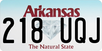 AR license plate 218UQJ