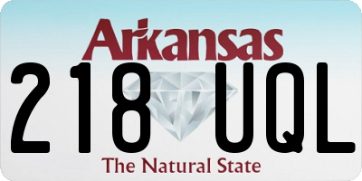 AR license plate 218UQL
