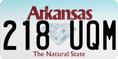 AR license plate 218UQM