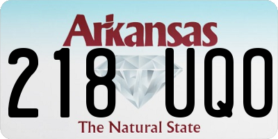 AR license plate 218UQO