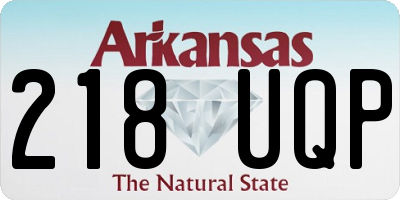 AR license plate 218UQP