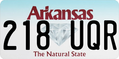 AR license plate 218UQR