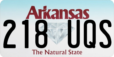 AR license plate 218UQS