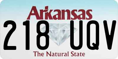 AR license plate 218UQV