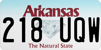 AR license plate 218UQW