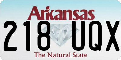 AR license plate 218UQX