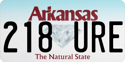AR license plate 218URE