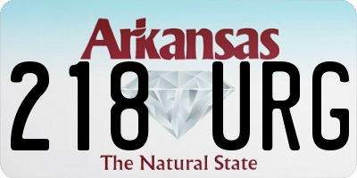 AR license plate 218URG