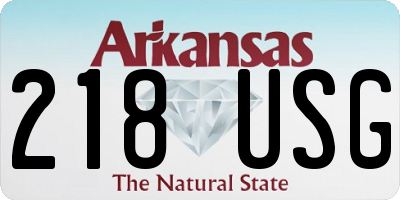 AR license plate 218USG