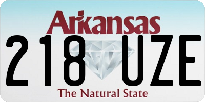 AR license plate 218UZE