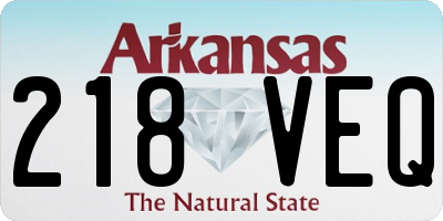 AR license plate 218VEQ